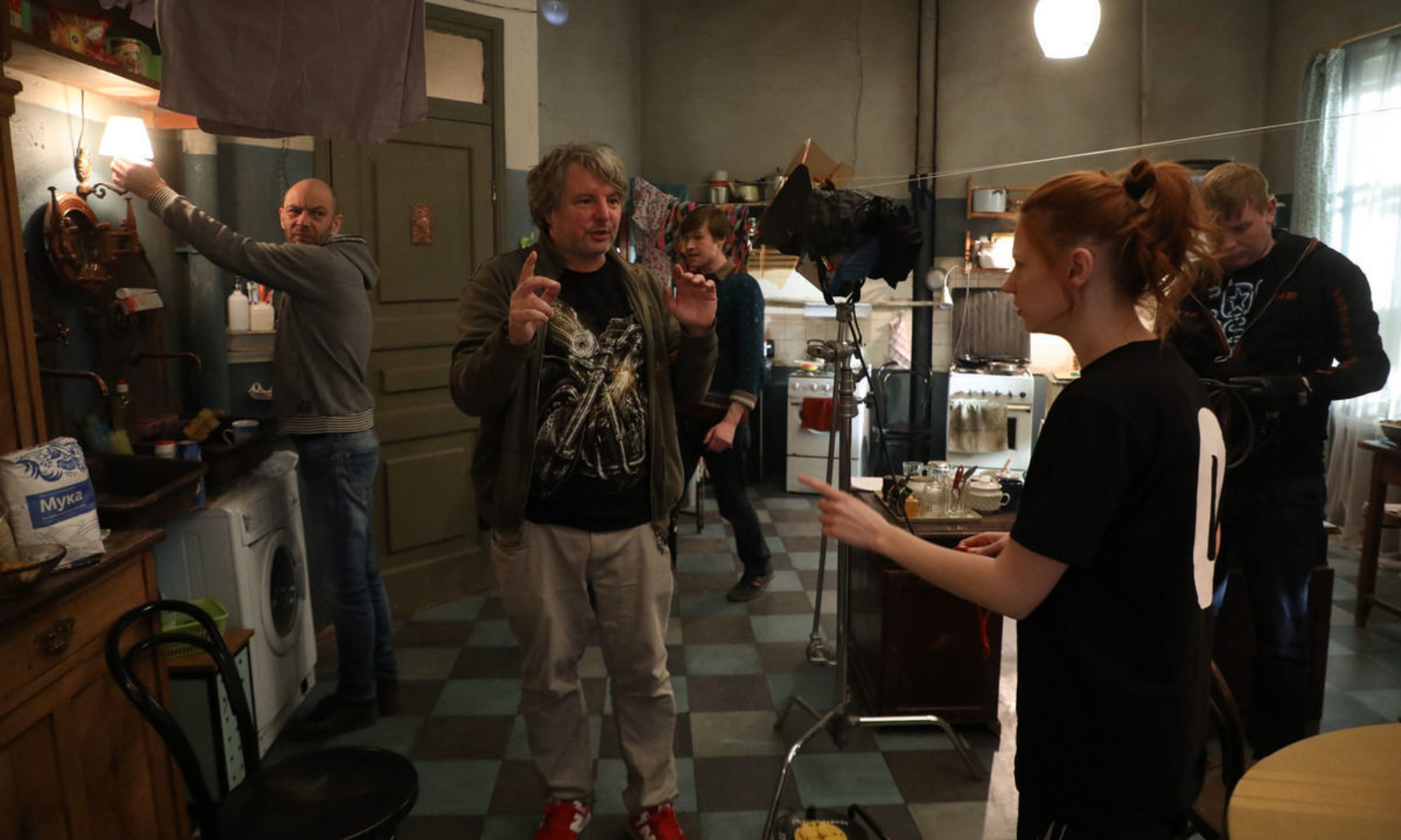Stas Mareev directing on set